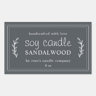 Pegatina Rectangular PERSONALIZADO fuera de color de la vara de soja ca