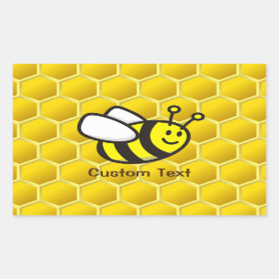 Pegatina Rectangular Personalizado Honeybee