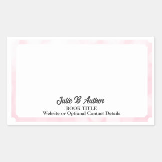 Pegatina Rectangular Personalizado Minimalista suave rosa- placa de bib