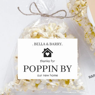 Pegatina Rectangular Personalizado Realtor Open House Partido para el C