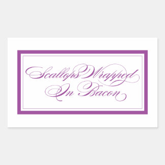 Pegatina Rectangular Personalizado_Scallops Envuelto En Bacon