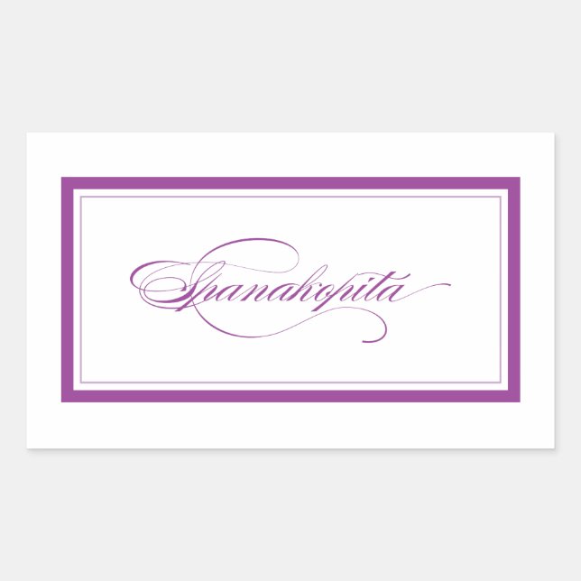Pegatina Rectangular Personalizado_Spanakopita (Anverso)