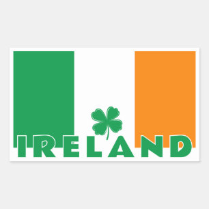 Pegatina Rectangular Personalizado Texto Irlanda