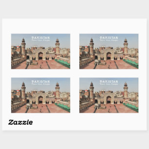 Pegatina Rectangular Personalizado Texto Pakistán