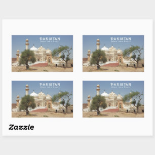 Pegatina Rectangular Personalizado Texto Pakistán