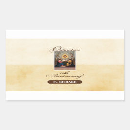 Pegatina Rectangular Personalizar, ángeles del décimo aniversario de la