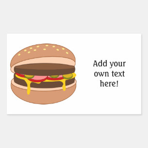 Pegatina Rectangular Personalizar de este gráfico de Hamburger