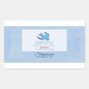 Pegatina Rectangular Personalizar, el bautismo de adultos se palpa en a