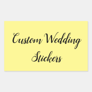 Pegatina Rectangular Personalizar su propio boda