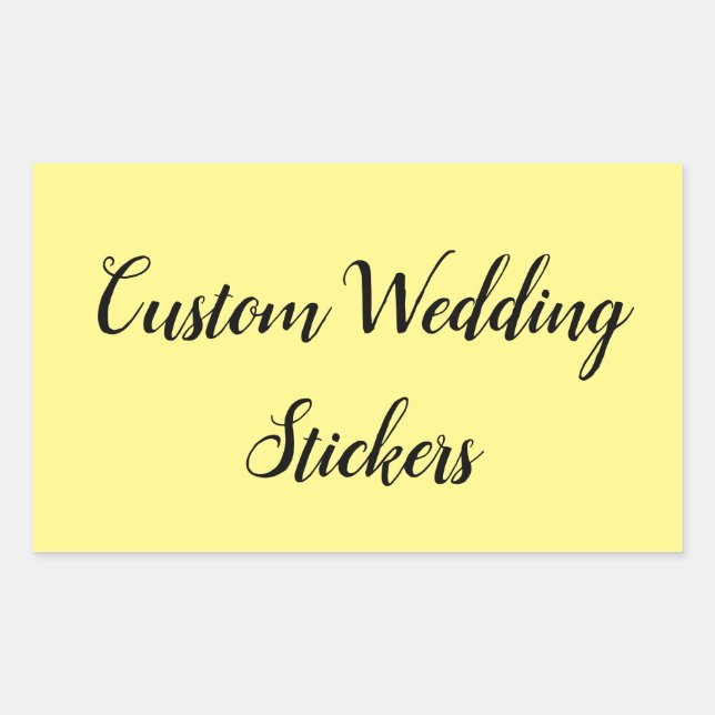 Pegatina Rectangular Personalizar su propio boda (Anverso)