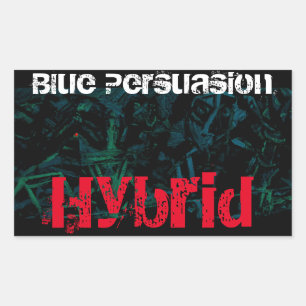 Pegatina Rectangular Persuasión Azul Híbrida