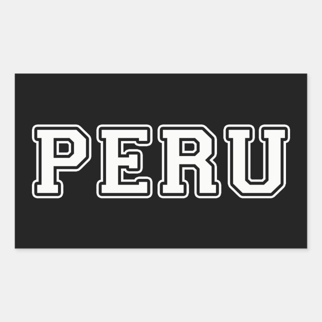 Pegatina Rectangular Perú (Anverso)