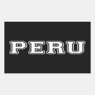 Pegatina Rectangular Perú