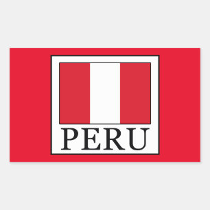 Pegatina Rectangular Perú