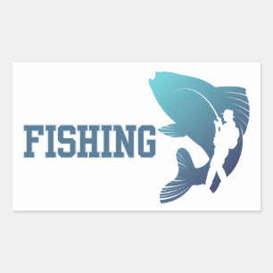 Pegatina Rectangular Pesca
