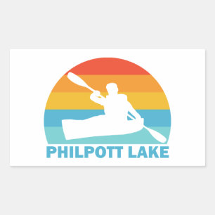 Pegatina Rectangular Philpott Lake Virginia Kayak en español