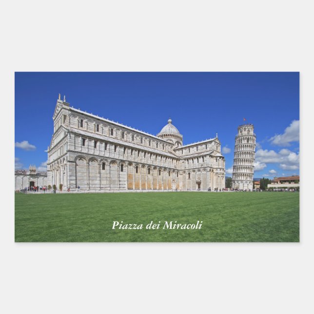 Pegatina Rectangular Piazza dei Miracoli (Anverso)