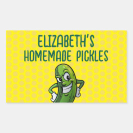 Pegatina Rectangular Pickles Caseros