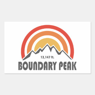 Pegatina Rectangular Pico Boundary Nevada