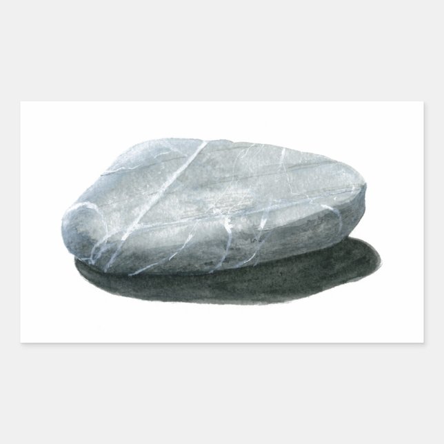 Pegatina Rectangular Piedra (Anverso)