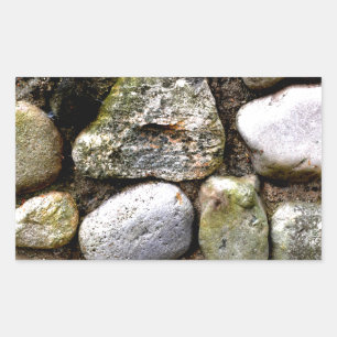 Pegatina Rectangular Piedra de campo, rocas, piedra angustiada, piedra 