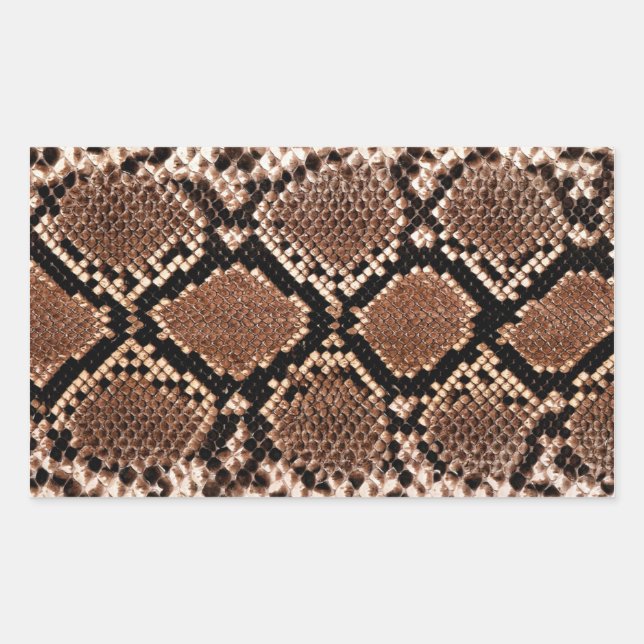 Pegatina Rectangular Piel de serpiente Diamond Rattlesnake (Anverso)