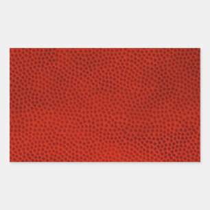 Pegatina Rectangular Piel de textura más cercana al baloncesto