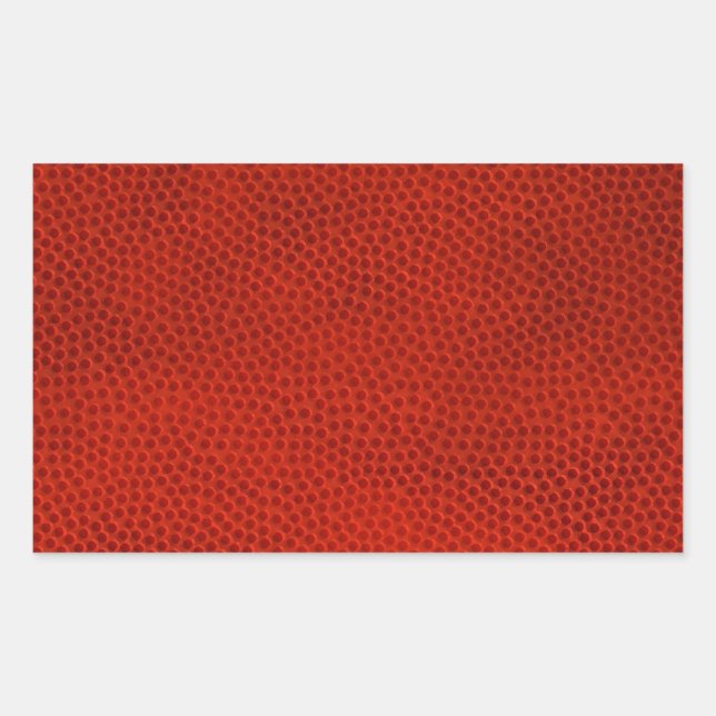 Pegatina Rectangular Piel de textura más cercana al baloncesto (Anverso)