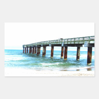 Pegatina Rectangular Pier de pesca de San Agustín