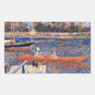Pegatina Rectangular Pierre-Auguste Renoir - El Sena en Argenteuil