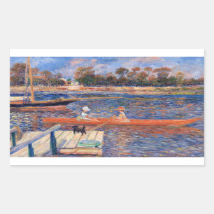 Pegatina Rectangular Pierre-Auguste Renoir - El Sena en Argenteuil