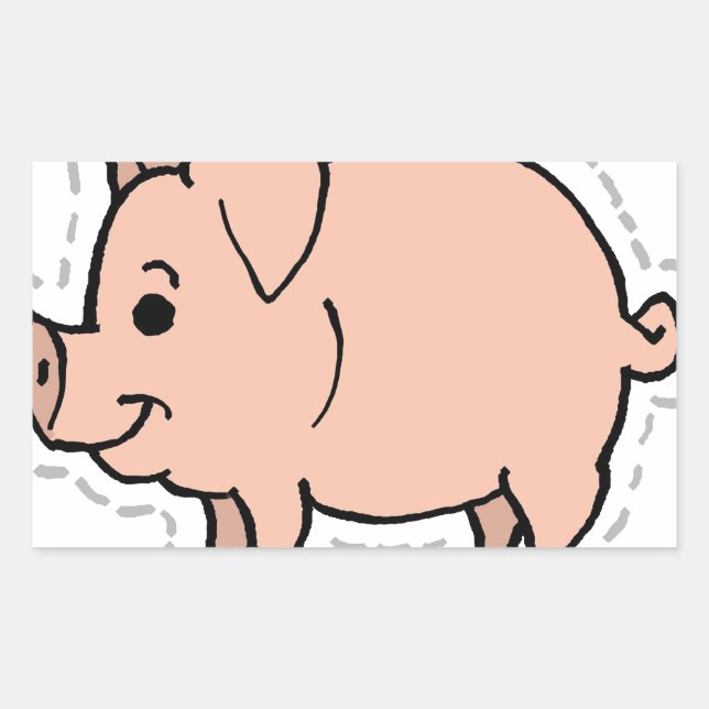 PEGATINA RECTANGULAR PIG (Anverso)