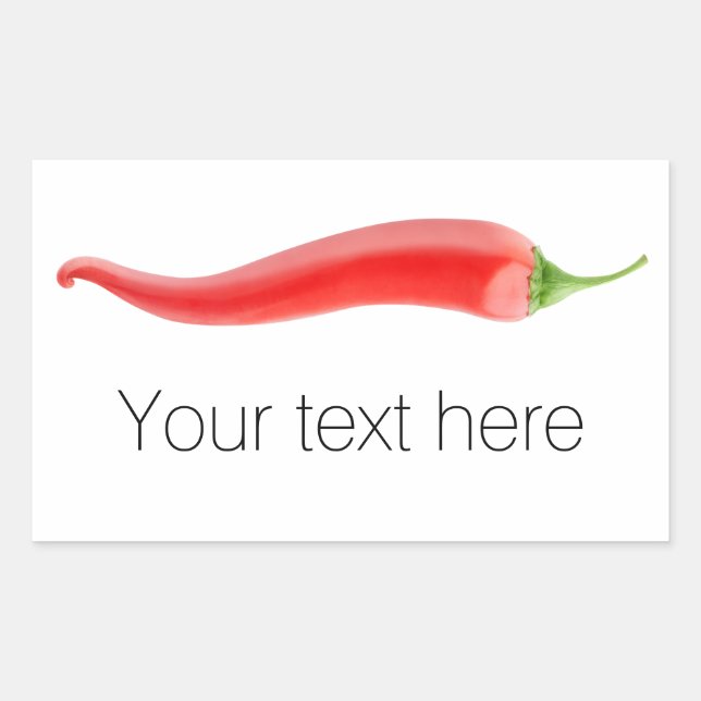Pegatina Rectangular Pimienta de chile (Anverso)