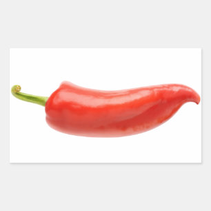 Pegatina Rectangular Pimienta roja