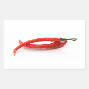 Pegatina Rectangular pimientas de chile del hor