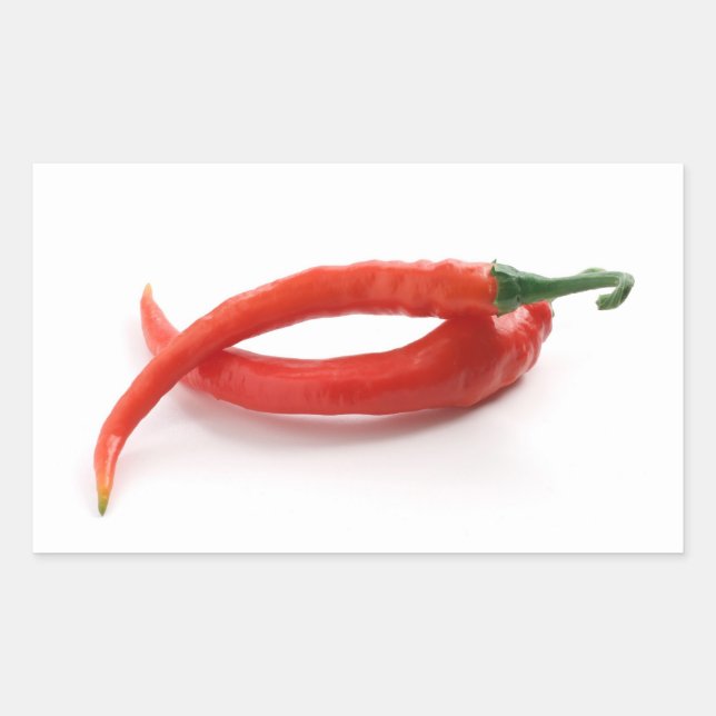 Pegatina Rectangular pimientos de ají (Anverso)