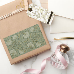 Pegatina Rectangular Pimpernel de William Morris Textil Floral Vintage