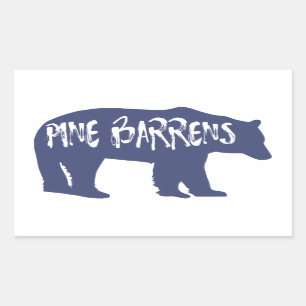 Pegatina Rectangular Pine Barrens Bear