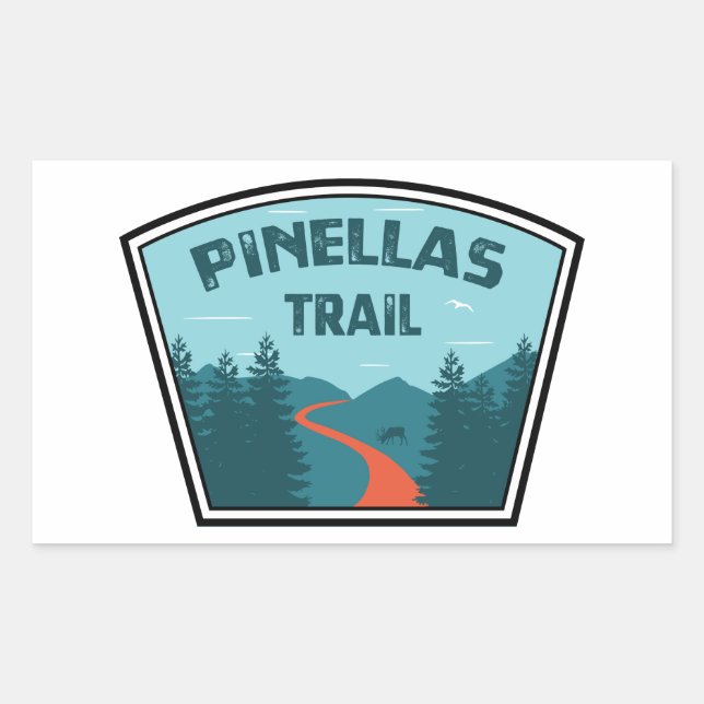Pegatina Rectangular Pinellas Trail (Anverso)