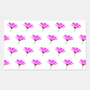 Pegatina Rectangular Pink Daisy