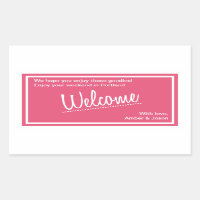 Pink Lucky In Love Welcome Basket Boda