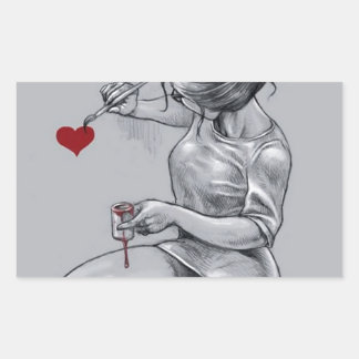 Pegatina Rectangular Pintar amor