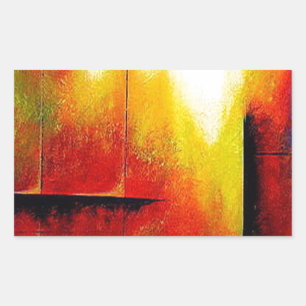 Pegatina Rectangular Pintura abstracta de Hizli