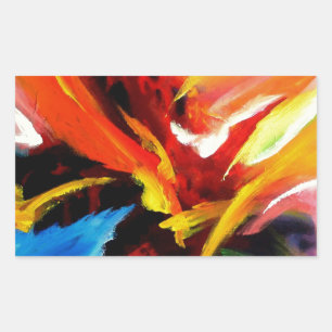 Pegatina Rectangular Pintura abstracta de Serdar Hizli