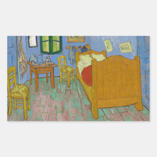 Pegatina Rectangular Pintura de dormitorio Vincent Van Gogh