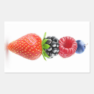 Pegatina Rectangular Pirámide Berries