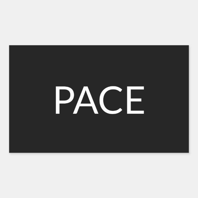 Pegatina Rectangular Piscina blanca negra italiana paz simple minimalis (Anverso)