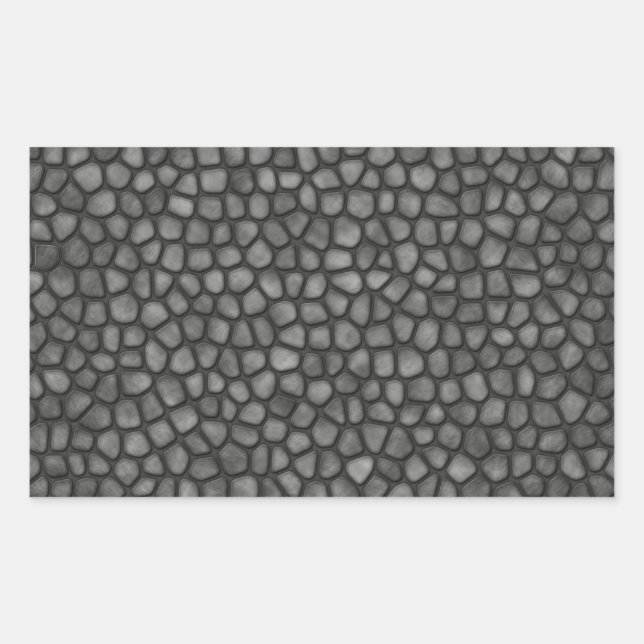 Pegatina Rectangular Piso de piedra (Anverso)