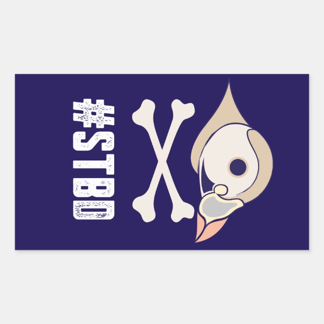 Pegatina Rectangular Pittsburgh Puffins #STBD (Anverso)