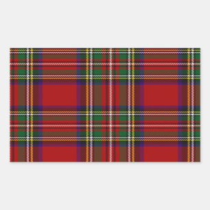 Pegatina Rectangular PixDezines clan stewart tartan